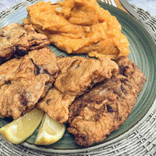 ESCALOPE RELLENO CON PURÉ MIXTO